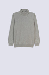Grey Luxe Knit Turtleneck